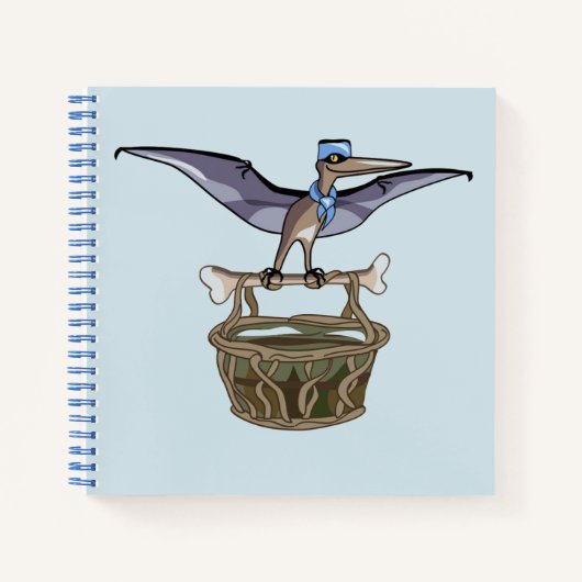 Pteranodon trägt einen Korb Notizblock (Vorderseite)