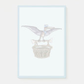 Pteranodon trägt einen Korb Post-it Klebezettel (Vorderseite)