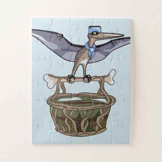 Pteranodon trägt einen Korb Puzzle (Vertikal)