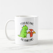 Ptero-ble Punnen sind rawrsome Funny Dinosaur Pun Kaffeetasse (Links)