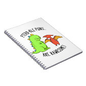 Ptero-ble Punnen sind rawrsome Funny Dinosaur Pun Notizblock (Rechte Seite)