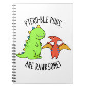 Ptero-ble Punnen sind rawrsome Funny Dinosaur Pun Notizblock (Vorderseite)