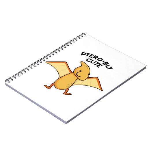 Pterobly Niedlich Dinosaur Pterodactylpun Notizblock (Linke Seite)