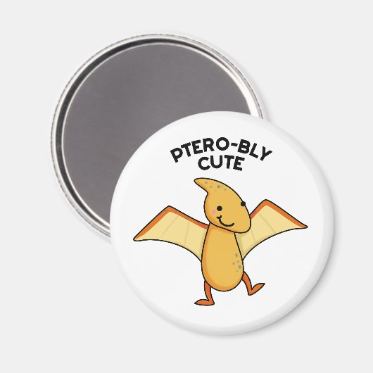 Pterobly Niedlich Funny Dinosaur Pterodactyl Pun Magnet (Vorderseite/Rückseite)