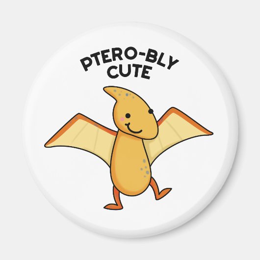 Pterobly Niedlich Funny Dinosaur Pterodactyl Pun Magnet (Vorne)