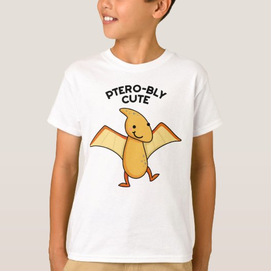 Pterobly Niedlich Funny Dinosaur Pterodactyl Pun T-Shirt (Vorderseite)