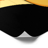 Pterobly Niedlich Funny Pterodactyl Pun Dark BG Poster (Ecke)