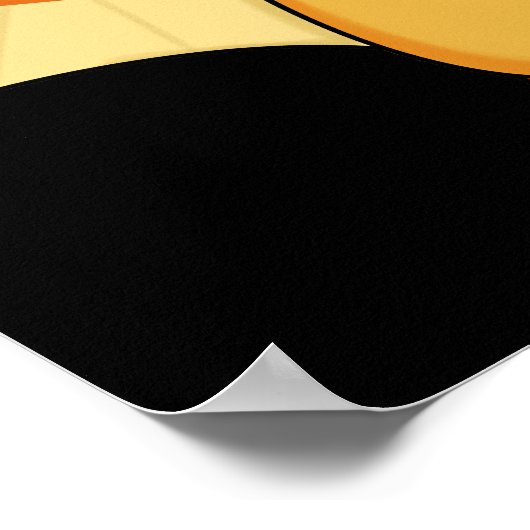 Pterobly Niedlich Funny Pterodactyl Pun Dark BG Poster (Ecke)