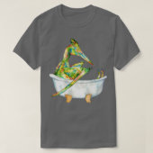 Pterodactyl als Bade-Dinosaurier-Malerei T-Shirt (Design vorne)