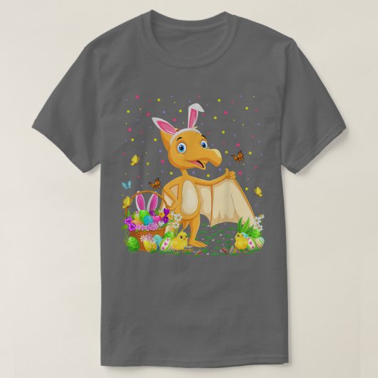 Pterodactyl Bunny Egg Jagd Pterodactyl Bird Eas T-Shirt (Design vorne)