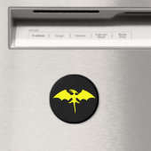 Pterodactyl Dinosaur Superhero Logo Magnet (In Situ (Geschirrspüler))