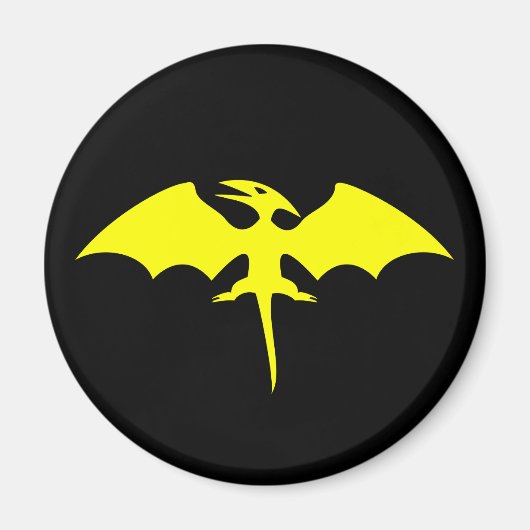 Pterodactyl Dinosaur Superhero Logo Magnet (Vorne)