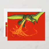 Pterodactyl-Dinosaurier als Flammenwerfer - Sean M Postkarte (Vorne/Hinten)