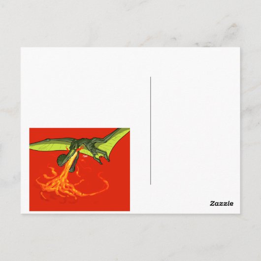Pterodactyl-Dinosaurier als Flammenwerfer - Sean M Postkarte (Rückseite)