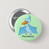 Pterodactyl-Dinosaurier Button (Vorne & Hinten)