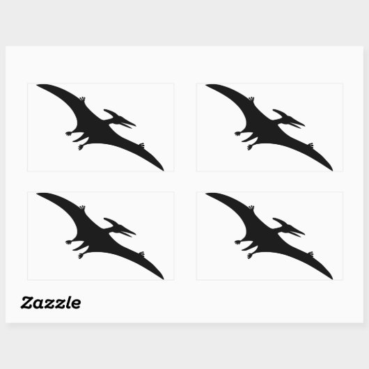 Pterodactyl Dinosaurier Rechteckiger Aufkleber (Blatt)