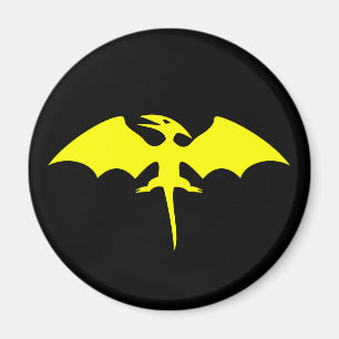 Pterodactyl-Dinosaurier-Superheld-Logo Magnet
