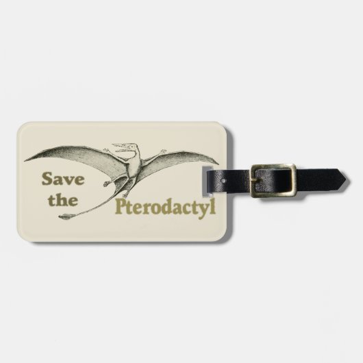 Pterodactyl - Gepäckanhänger gerettet (Vorderseite horizontal)