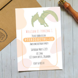 Pterodactyl Kinder Einladung zur ersten Geburtstag