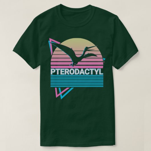 Pterodactyl Pterosaur Dinosaur Retro T-Shirt (Design vorne)