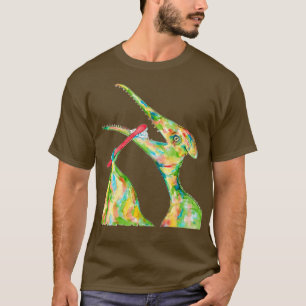 Pterodactyl putzt Zähne Dinosaurier Malerei Wasser T-Shirt