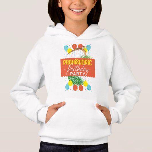 Pterodactyl-Urzeit-Geburtstagsfeier Hoodie (Vorderseite)
