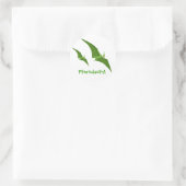 Pterodactyldinosaurier-Aufkleber Runder Aufkleber (Tasche)