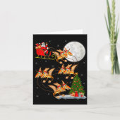 Pterodactyls Dinosaur Bird Santa Sleigh Flying Chr Karte (Vorderseite)