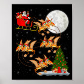 Pterodactyls Dinosaur Bird Santa Sleigh Flying Chr Poster (Vorne)