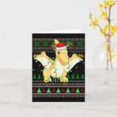 Pterodactyls Dinosaur Bird Ugly Christmas Sweaters Karte (Gelbe Blume)