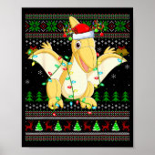 Pterodactyls Dinosaur Bird Ugly Christmas Sweaters Poster (Vorne)