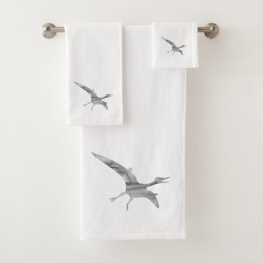 Pterodactylus Dinosaur Gray Bath Set (Insitu)