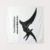 Pterodactylus-Dinosaur-Silhouette-Teppich Wandteppich (Vorderseite (Horizontal))