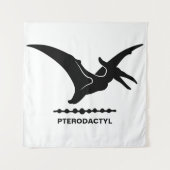 Pterodactylus-Dinosaur-Silhouette-Teppich Wandteppich (Vorderseite)