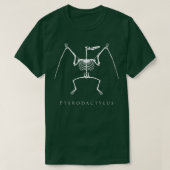 Pterodactylus Skeleton Flying Dinosaurier Knochen T-Shirt (Design vorne)
