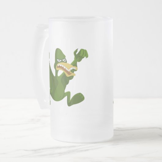 Pteroductyl Mattglas Bierglas (Vorderseite Links)