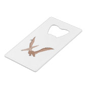 Pterosaur Archosaurs Geldbeutel Flaschenöffner (Rückseite Schrägansicht)
