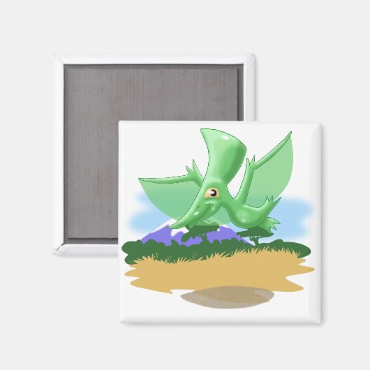 Pterosaurier Magnet (Vorderseite/Rückseite)