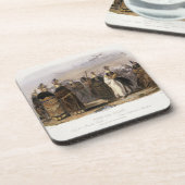 Ptihn-Tak-Ochata, Tanz der Mandan Frauen, Platte Untersetzer (Linke Seite)