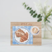 P'tit déj - Französisches Frühstück Postkarte (Stehend Vorderseite)