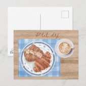 P'tit déj - Französisches Frühstück Postkarte (Vorne/Hinten)