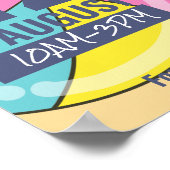 PTO-Flyer und Plakatvorlage für Beach Social Schoo Poster (Ecke)