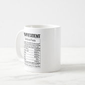 Pto President Nutrition Facts Coffee Mug Kaffeetasse (Vorderseite Links)