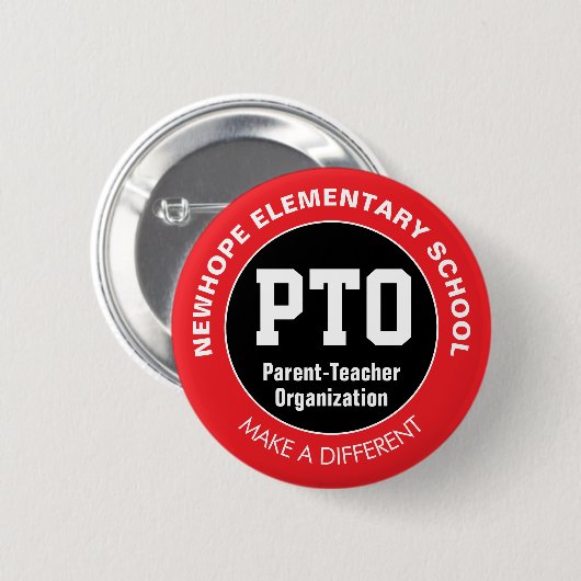 PTO/PTA-Buttone in Schulen Button (Vorne & Hinten)
