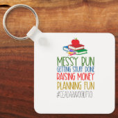 PTO/PTA Messy Bun Schlüsselanhänger (Vorderseite)