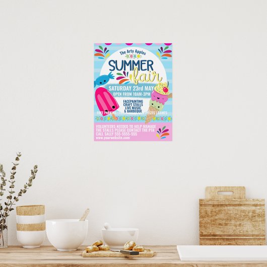 PTO Sommermesse Flyer Sommerpause Poster (Küche)