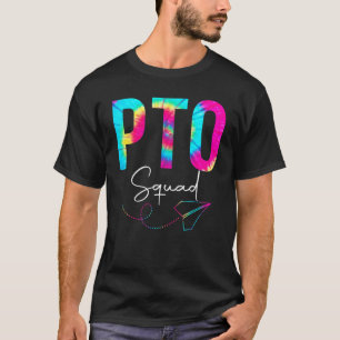 Pto Squad Tie Dye Zurück zur Schule Frauen Anerken T-Shirt