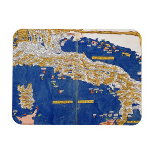 Ptolemaic Karte von Italien, 1482 (farbiges litho) Magnet