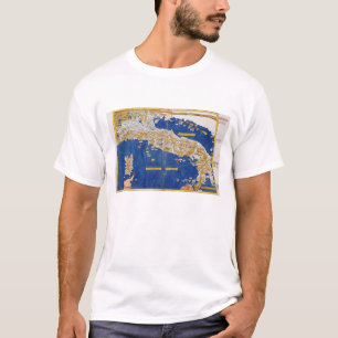 Ptolemaic Karte von Italien, 1482 (farbiges litho) T-Shirt