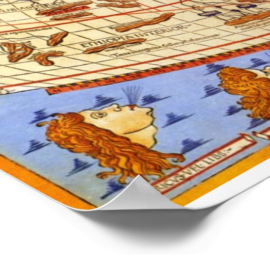 Ptolemämische Karte Poster (Ecke)